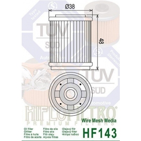 Tepalo filtras HIFLO HF143 MBK XC/ YAMAHA YTM/ YF/ YFB/ TT/ XT/ TW/ BW/ SRX/ YJ 125-600cc 1983-2021