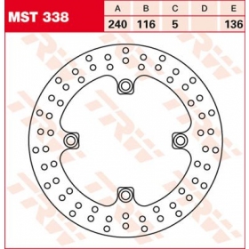 Galinis stabdžių diskas MST338 HONDA CB / CBF 500-1000cc 2004-2024 1VNT