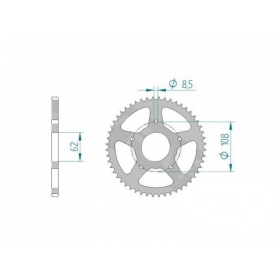 Rear sprocket AFAM PEUGEOT XPS / XR7 / RIEJU RRX / SMX / TANGO 50 2006-2014