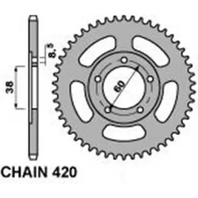 Rear sprocket AFAM Rieju Evolution 50 2T 1997-2004