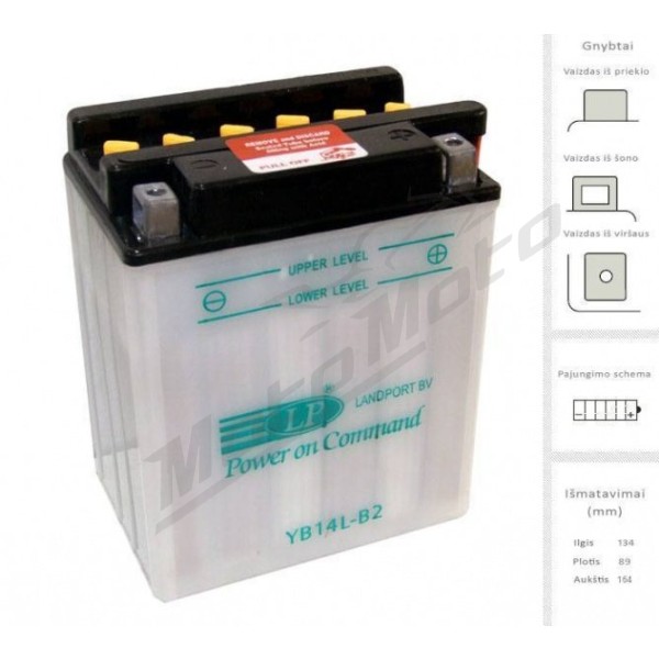 LANDPORT Accumulator 14 Ah 170A EN 12V LB14L-B2