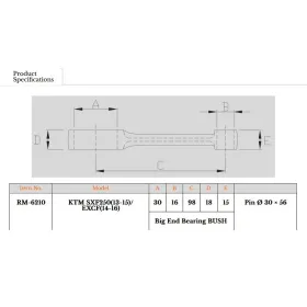 Royal Rods connecting rod KTM SX-F / EXC-F 250cc 13-16