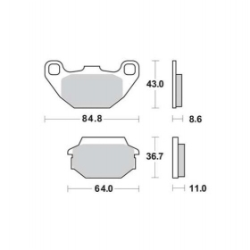 Brake pads MALOSSI FT3049 / MCB712 SPORT