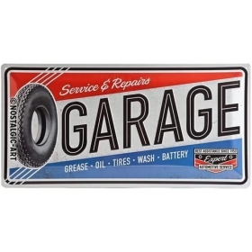 Metal tin sign GARAGE 25x50