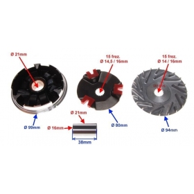 Variator kit sport MINARELLI Replica 50cc 2T Ø 16mm