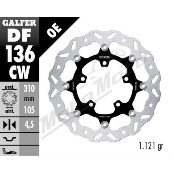 GALFER Priekinis stabdžių diskas Honda CB / CBR 500-650 19-23