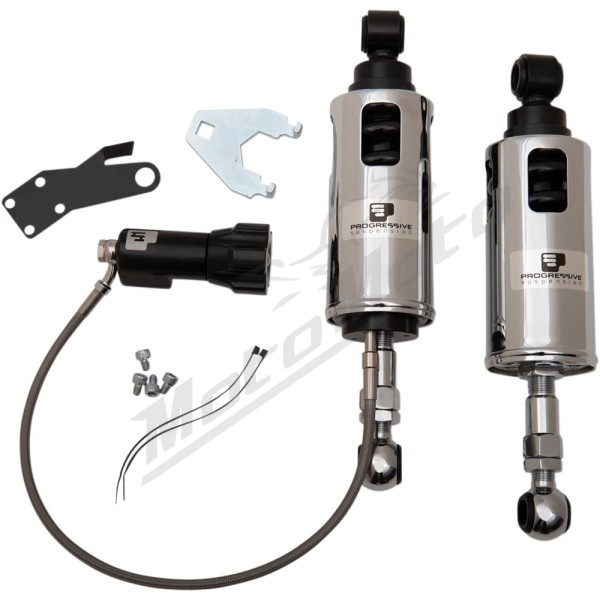 PROGRESSIVE SUSPENSION 422 Series Shocks with Remote Adjustable Preload 19,90kg/mm Harley Davidson FLST / FLSTC / FXST / FXSTC / FXSTS / FXSTSB 1340 89-99