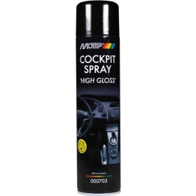 Plastikinių Paviršių Valiklis Labai Blizgus MOTIP Cockpit Spray High Gloss - 600ml