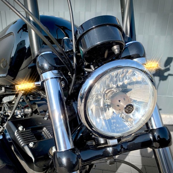HEINZ BIKES Universalus posūkis/gabaritinė šviesa chromuotas 1vnt.