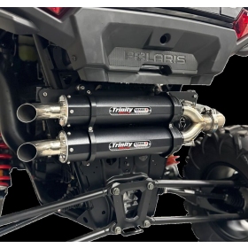 TRINITY RACING Dual Slip-On Mufflers Black TR-4186S-BK POLARIS RZR XP1000