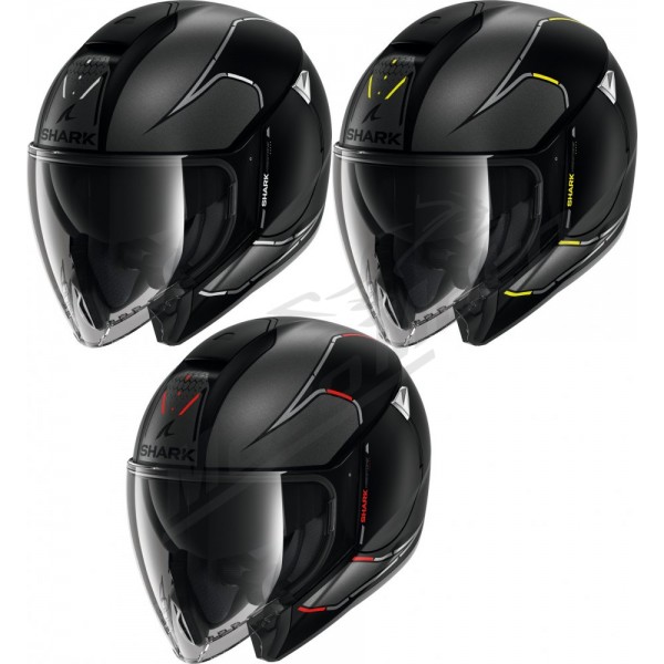 By City casco moto jet Two Strokes negro mate