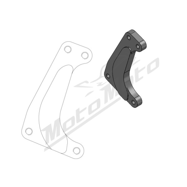 MOTO-MASTER SM Racing Front Brake Calipe Adaptor 320mm Cannondale / Honda 125-650 91-07