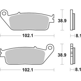 SBS 183MS Stabdžių Trinkelės BMW / Honda / Kawasaki / Kymco / Peugeot / Suzuki 125-700cc 93-24