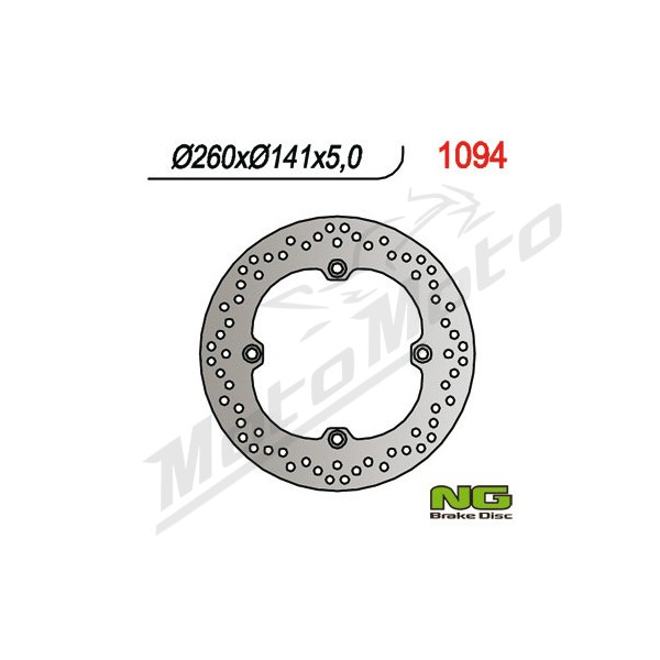 NG BRAKES Fixed Rear Brake Disc 260mm Kawasaki / Suzuki 650-1050cc 02-25