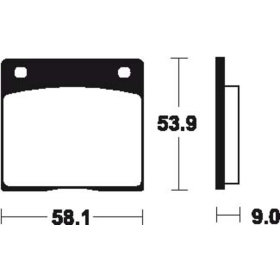 TECNIUM Street Organic Brake pads MA12 Kawasaki / Suzuki 250-1400cc 77-87