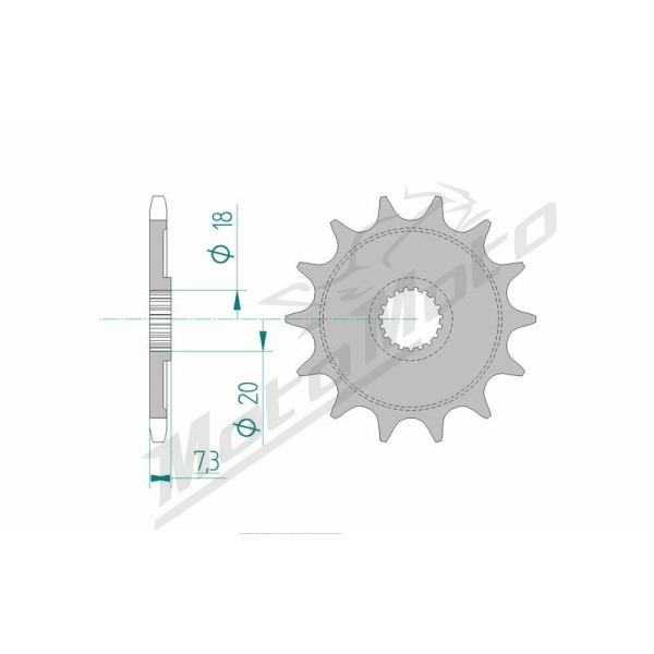 AFAM Steel Self-Cleaning Front Sprocket 20206 - 520 13 teeth HONDA CR / HM CRE 125cc 87-03