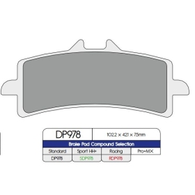 DP BRAKES Standard Sintered Metal Brake Pads Aprilia / BMW / CF Moto / Ducati / Husqvarna / Kawasaki / KTM 125-1300cc 07-25