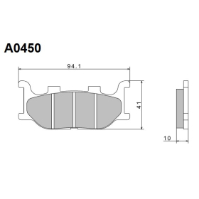 Nissin Brake Pads Yamaha Drag Star / Fazer / FZ6 / Grand Majesty 125-1100cc 93-17