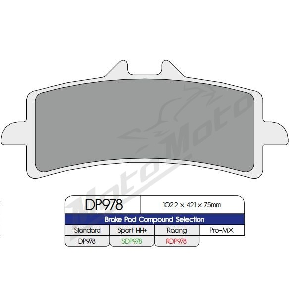 DP BRAKES Standard Sintered Metal Brake Pads Aprilia / BMW / CF Moto / Ducati / Husqvarna / Kawasaki / KTM 125-1300cc 07-25
