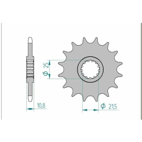 AFAM Steel Standard Front Sprocket 1512 - 520 15-16 teeth YAMAHA XJ6 600cc 09-16