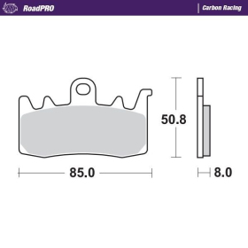 MOTO-MASTER Carbon Racing Front Brake Pads Aprilia / BMW / Ducati / Indian / MV Agusta / Triumph 400-1260 13-26