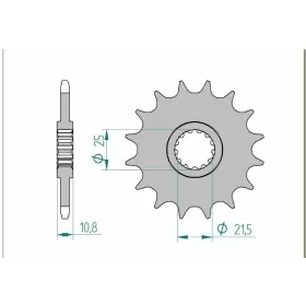 AFAM plieninė standartinė priekinė žvaigždutė 1512 - 520 15-16 dantukų YAMAHA XJ6 600cc 09-16