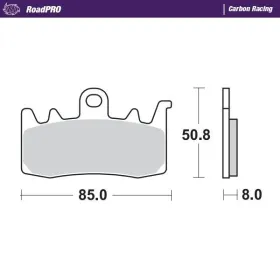 MOTO-MASTER Carbon Racing Front Brake Pads Aprilia / BMW / Ducati / Indian / MV Agusta / Triumph 400-1260 13-26