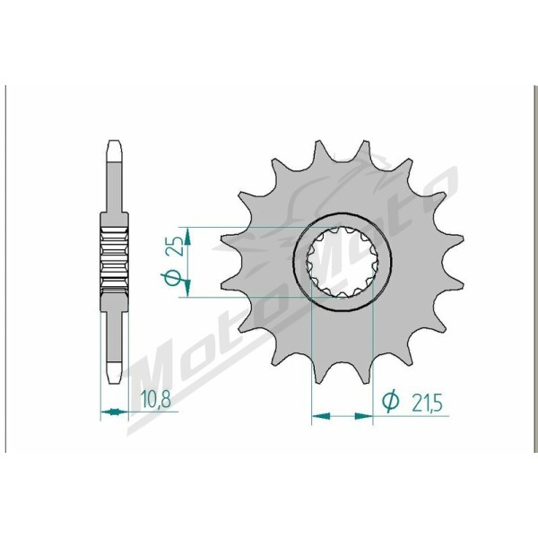 AFAM plieninė standartinė priekinė žvaigždutė 1512 - 520 15-16 dantukų YAMAHA XJ6 600cc 09-16