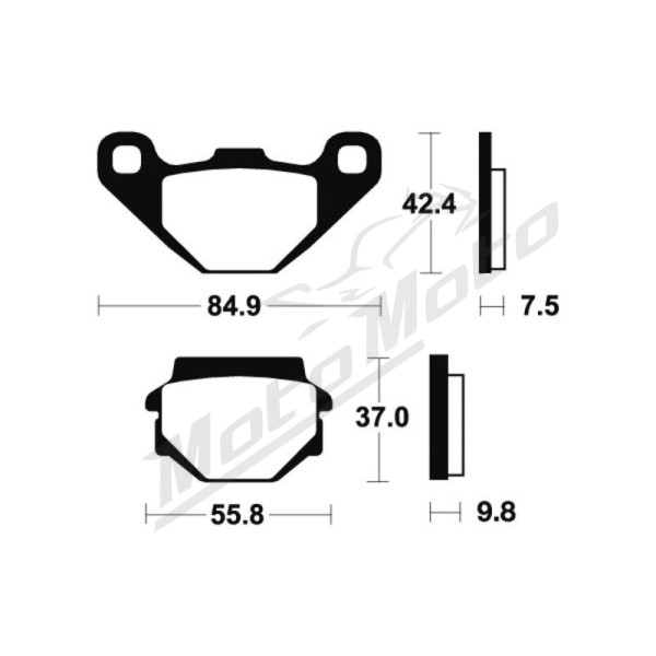 TECNIUM Scooter Organic Brake pads ME46 Peugeot / Suzuki 50/125 81-15