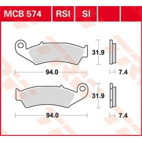 TRW SI Series Sindered Off-Road Brake Pads Honda / Husaberg / Kawasaki 75-600cc 86-08