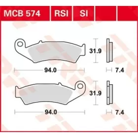 TRW SI Series Sindered Off-Road Brake Pads Honda / Husaberg / Kawasaki 75-600cc 86-08