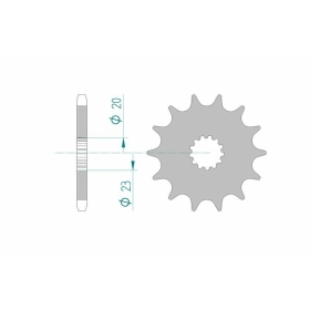 AFAM Steel Standard Front Sprocket 22404 - 525 14-15 teeth SUZUKI GSF / GSX 400cc 80-93