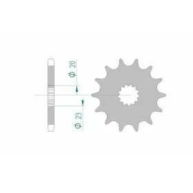 AFAM Steel Standard Front Sprocket 22404 - 525 14-15 teeth SUZUKI GSF / GSX 400cc 80-93