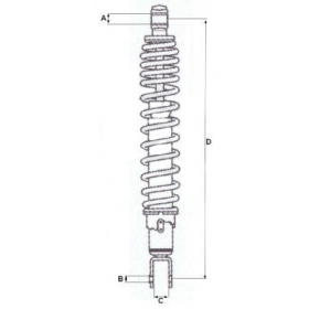 Rear adjustable shock absorber KYMCO AGILITY R16 335mm Ø10 M8