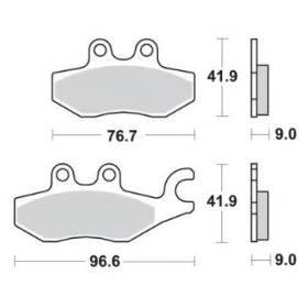 Sbs Brakepads 187MS Maxi Sinter PIAGGIO