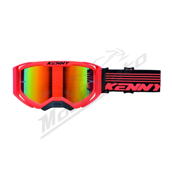 Kenny racing goggles performance evo 2 neon orange mirror