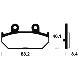 TECNIUM Scooter Organic Brake pads ME304 Suzuki An Burgman 400/650cc 03-23