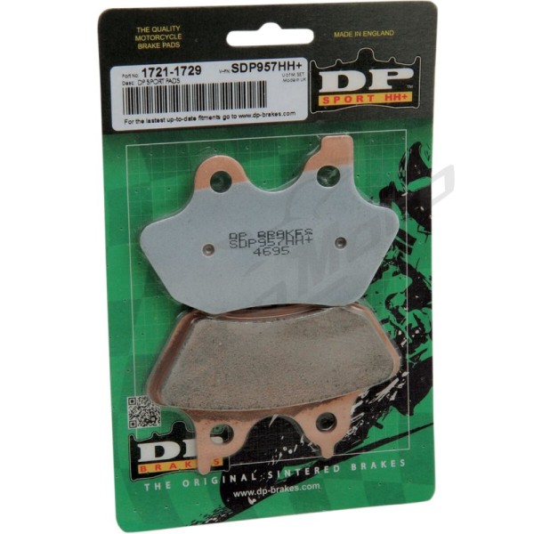 DP BRAKES Sintered Metal Harley/Buell Brake Pads Harley Davidson FLHR / FLHRC / FLHRCI / FLHRI / FLHRS / FLHRSI / FLHT 1130-1690cc 04-07