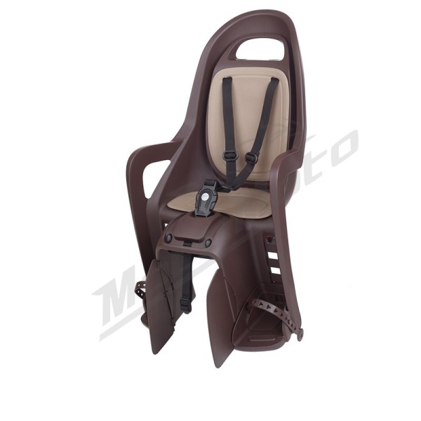 POLISPORT Groovy Maxi CFS Rear Child Bike Seat Carrier Mounting - Dark Brown/Brown