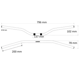 ACCOSSATO Aluminium Handlebar 22 mm