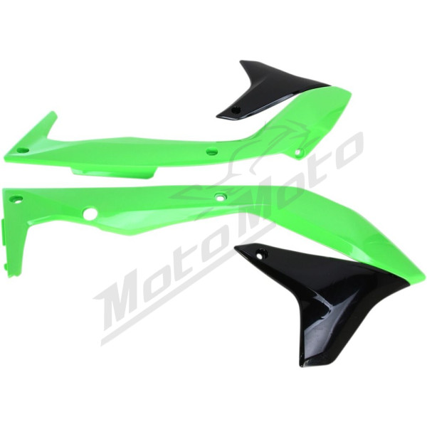 UFO Šoniniai Plastikai Kawasaki KX 450F 16-18 Žalia/Juoda