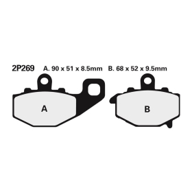 NISSIN stabdžių trinkelės Kawasaki ER-6 / GPZ / Ninja / ZX-10R/6/9R / Versys / Z / ZR / ZZR 93-24