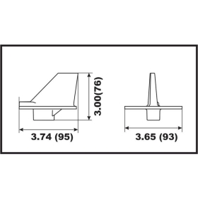 Perf anods variklio tvirtinimo dalis Yamaha 115-130HP (LH/CR)