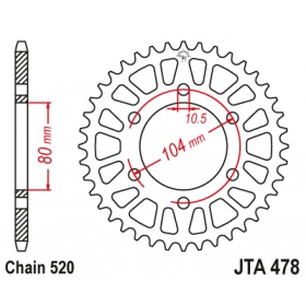 Rear sprocket ALU JTA478