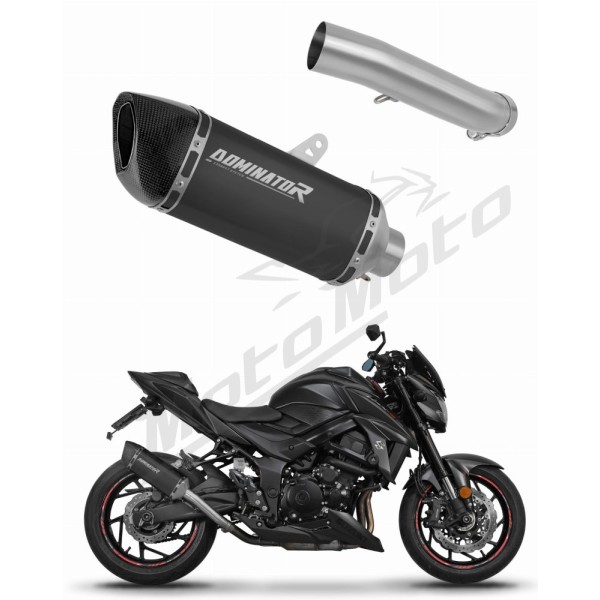 Suzuki GSX-S 750 2017-2020 Dominator Exhaust Silencer Muffler HP6 BLACK + dB killer