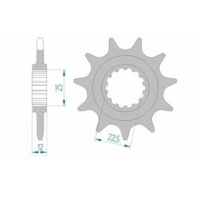 AFAM Steel Standard Front Sprocket 97200 - 520 9-11 teeth GAS GAS TXT 125-300cc 02-22