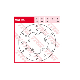 TRW Rear brake disc Derbi / Gilera / Piaggio 50 95-10