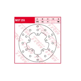 TRW Rear brake disc Derbi / Gilera / Piaggio 50 95-10