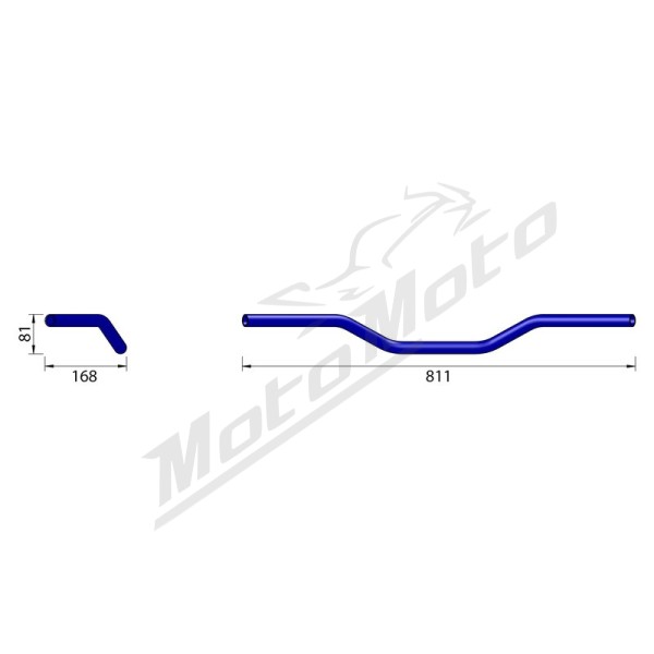 HIGHSIDER pro Roadster L01 Handlebar 25.4mm Honda / Kawasaki / Suzuki / Triumph / Yamaha 500-1500cc 89-21