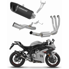 CF MOTO 675 SR-R 2024-2025 Dominator Full Exhaust System Collector Silencer HP6 BLACK + dB killer
